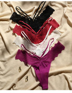 Lace Girls G String Thin Sexy Panties Seamless Women Briefs Ice Silk Thong Hollow Out Low Waist Underwear Female Lingerie