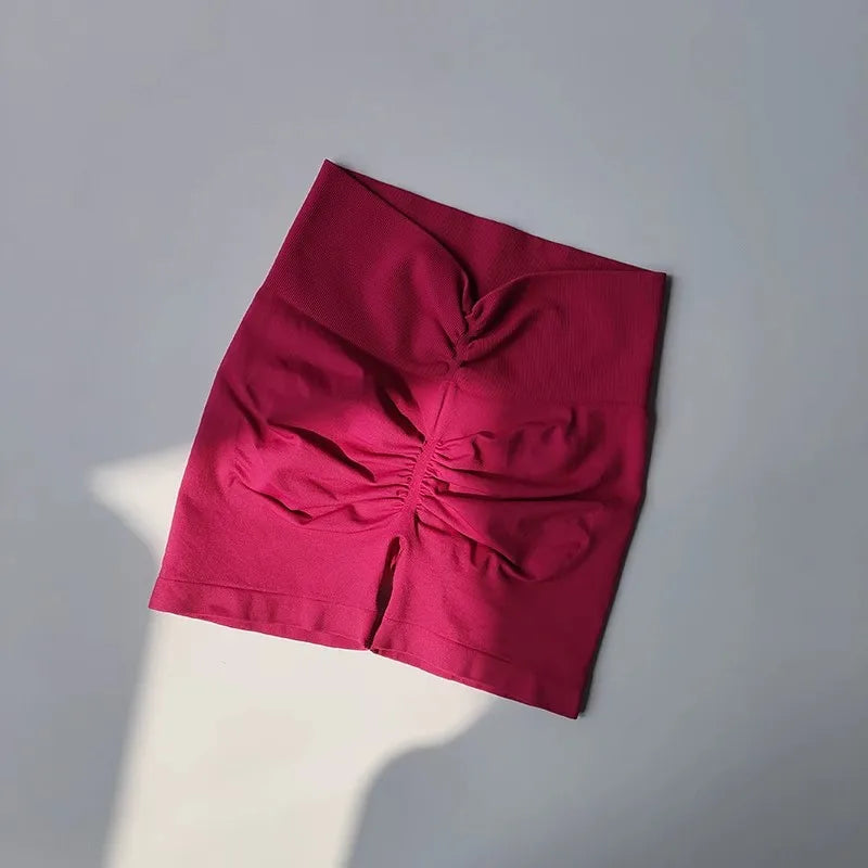 Women's High Waist Sports Shorts Slimming Peach Hip Lifting Running Cycling Gym Tight Three Point Speed Drying Short Pants