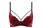 Summer Christmas Lingerie Set Red Lace Bra Lightweight Low Back Support Comfort Bralette Pure Desire AU Sizes MOYISU Sexy Tushy