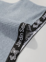 without chest cushion Grey lace elegant no steel ring sexy sports suit yoga women's casual underwear set C3472