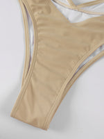 Sexy Hollow Out One Piece Swimwear Push Up Women's Swimsuit2024 Trend Solid Bath suits Halter Monokinis Summer Beachwear