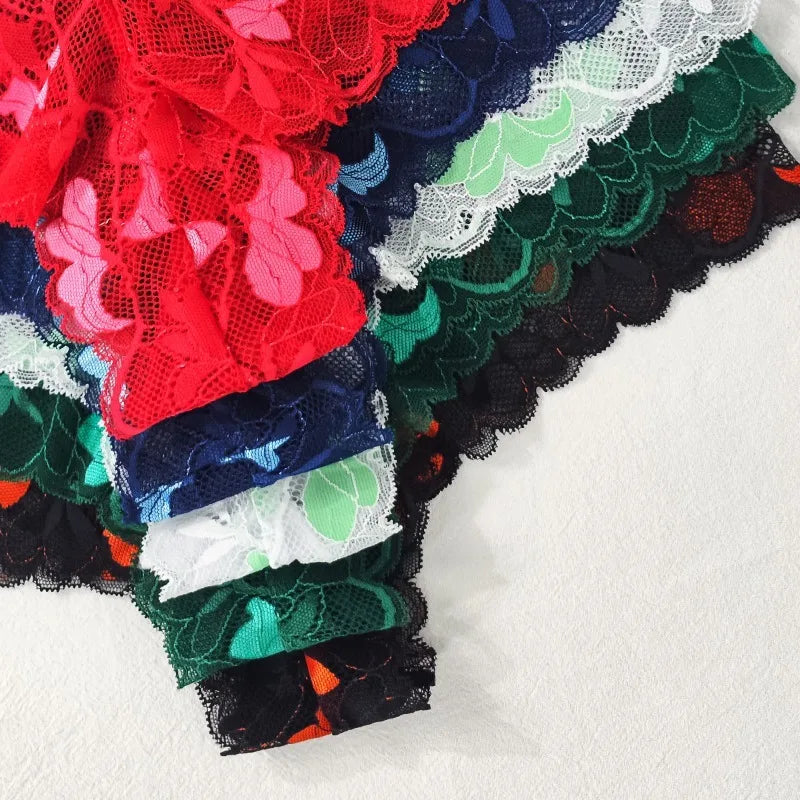 1pcs Low-Waist S -XL Floral Women's Lace Panties Breathable Comfortable Female Underpants Lingerie Elegant Lady Briefs Underwear