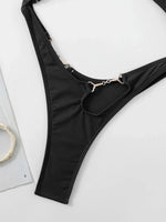 Tummy Cut Out Extreme Micro Thong Female Swimwear One Piece Swimsuit Women Cross Backless Monokini High Cut Bathing Suit Swim
