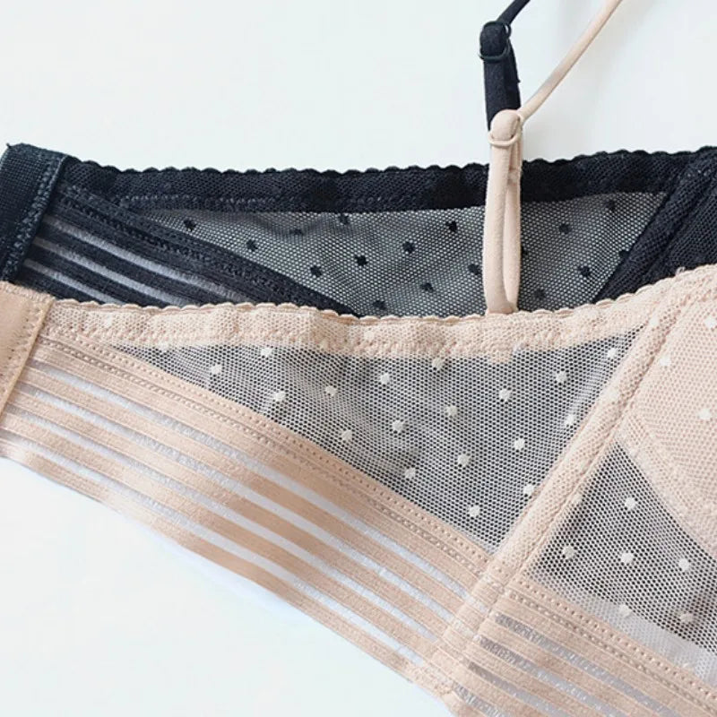 Sexy Backless Bra U-Shaped Beautiful Back Sling Underwear for Women Thin Section Seamless Brassiere Small Chest Gathered Bras