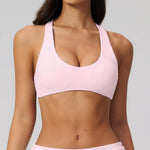 NCLAGEN Sport Bras Women High Support Fitness Underwear Back Cross Gym Clothes Training Solid Yoga Top Pilates Workout Tank