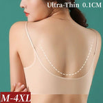 Ultra-thin Tube Tops Push Up Bras For Women Ice Silk Underwear Small Cup Sexy Lingerie Anti Droop Seamless Bras Summer Top