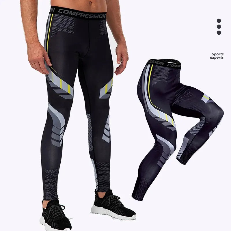 Men's Sports Pants Compression Quick Drying Fitness Leggings Men's Sportswear Training Basketball Leggings Gym Running Pants
