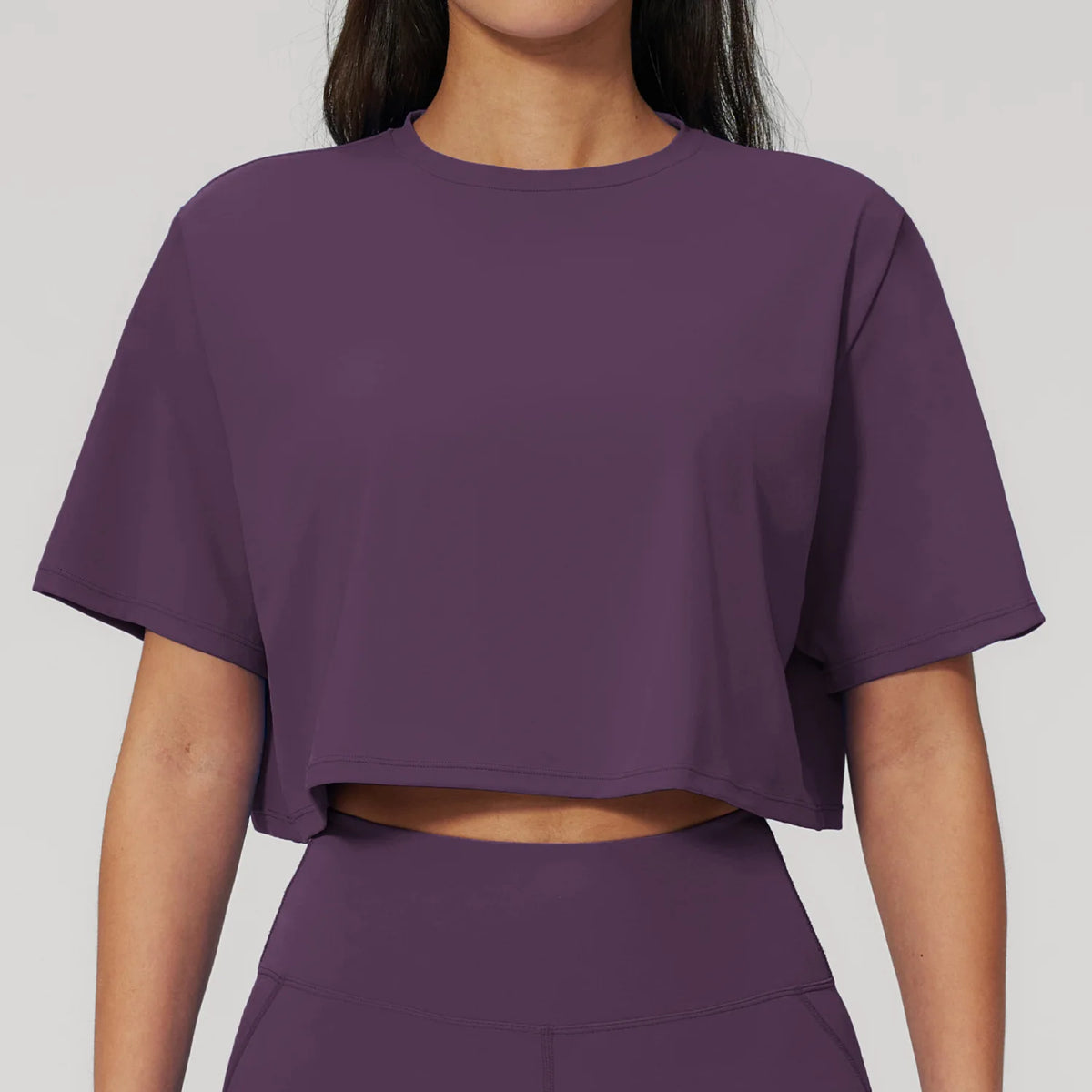 Impact Short Sleeve Yoga T Shirts Women Solid Color O Neck Loose Sports Tops Outwear Gym Running Fitness Workout Suits
