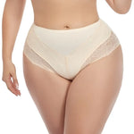 Beauwear women large size lace panty 2XL 3XL 4XL 5XL 6XL 7XL big size nylon spandex underwear female middle waist briefs