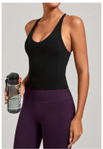 Women Sports Yoga Vest With Cross Shoulder Straps Quick Drying Sexy Yoga Bra Gym Breathablefitness Push Up Training Sports Vest