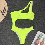 2026 Asymmetric One Shoulder Women Swimwear One Piece Swimsuit Female Monokini Bather High Cut Out Bathing Suit Swim Bodysuit