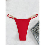 Diamond Extreme Mini Micro Thong Bikini Women Swimwear Female Swimsuit Two-Pieces Bikini Set Bather Bathing Suit Swim Lady V4329