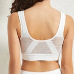 Women Mesh Panel Seamless Tank Bra Sports Wireless U Back V-Neck Vest Style Bralette Sexy Lingerie Multi Colors Intimates S-5XL