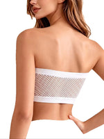 Women Strapless Sexy Bra Heart Hollow Out Seamless Bandeau Wireless Unlined Sexy Lingerie Top