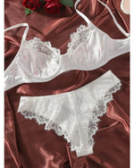 Toucheart Sexy Underwear Intimate Push Up Bra Exotic Sets Bra Set Lace Panties for Women Mesh Patchwork Sexy Lingerie Suit Women