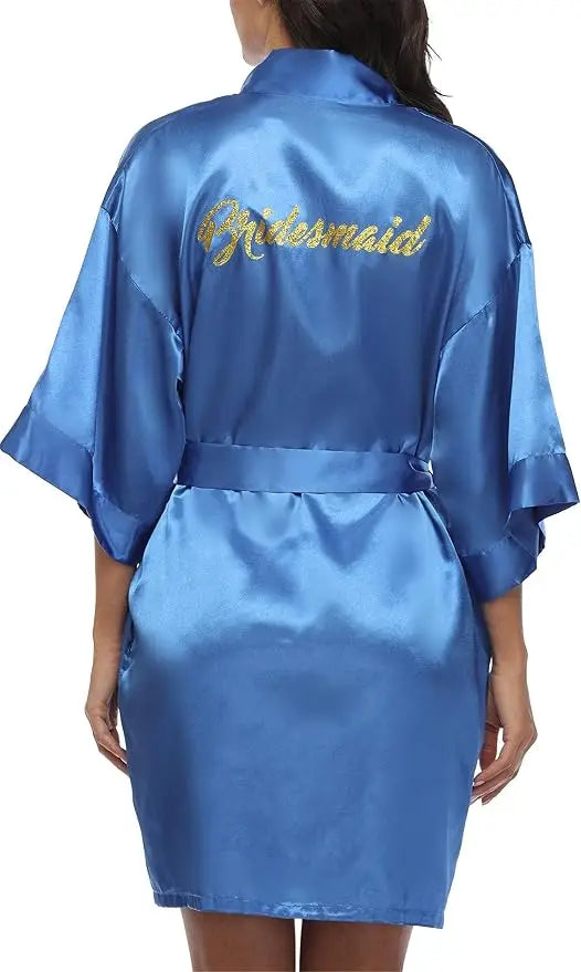 Women Bridal Robe For Bride And Bridesmaid Getting Ready Wedding Party Bathrobe