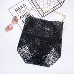 1pcs High-Rise Sexy Lace Briefs Comfortable Stretchy Semi Sheer French-Cut Panties Women's Underwear Breathable Lingerie S-3XL