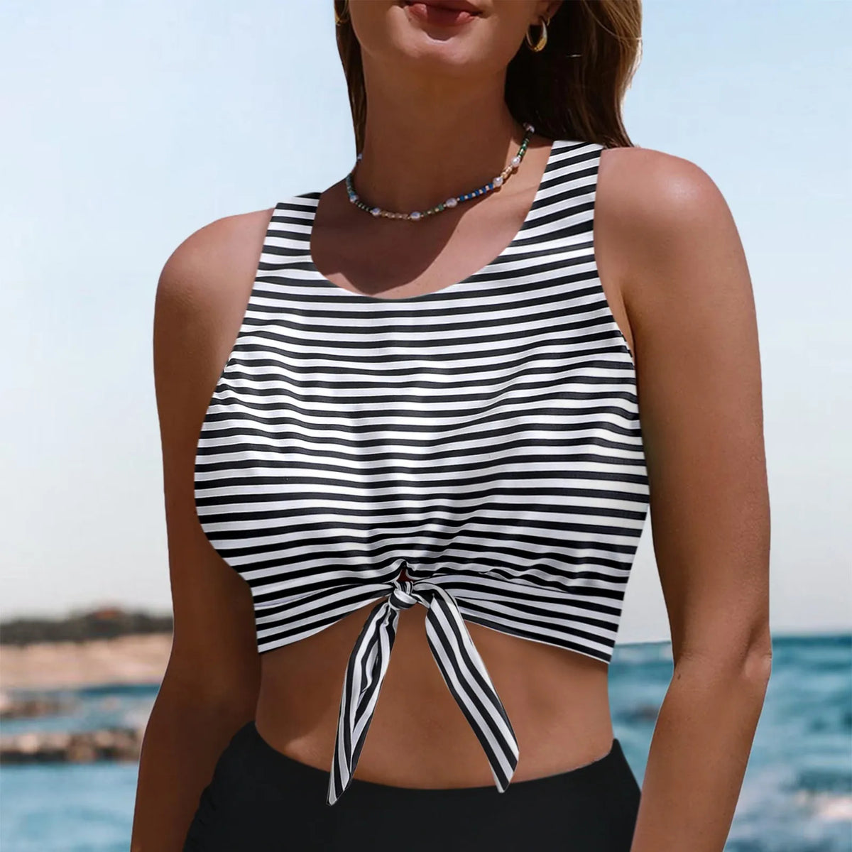 Women's Swimsuit Sexy Bikini Solid Leopard Print Padded Bra Tops Swimwear Bathing Swimming Crop Top Female Summer Beachwear