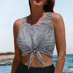 Women's Swimsuit Sexy Bikini Solid Leopard Print Padded Bra Tops Swimwear Bathing Swimming Crop Top Female Summer Beachwear