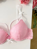 Sweet Lolita Women Bra Heart Floral Lace Underwire Push‑Up Bra Adjustable Strap Sexy Daily Lingerie