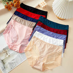 1 Pcs Women Panties Plus Size 3XL 4XL High Waist Sexy Hip Lift Briefs Seamless Lace Breathable Solid Silk Panty Female Lingerie