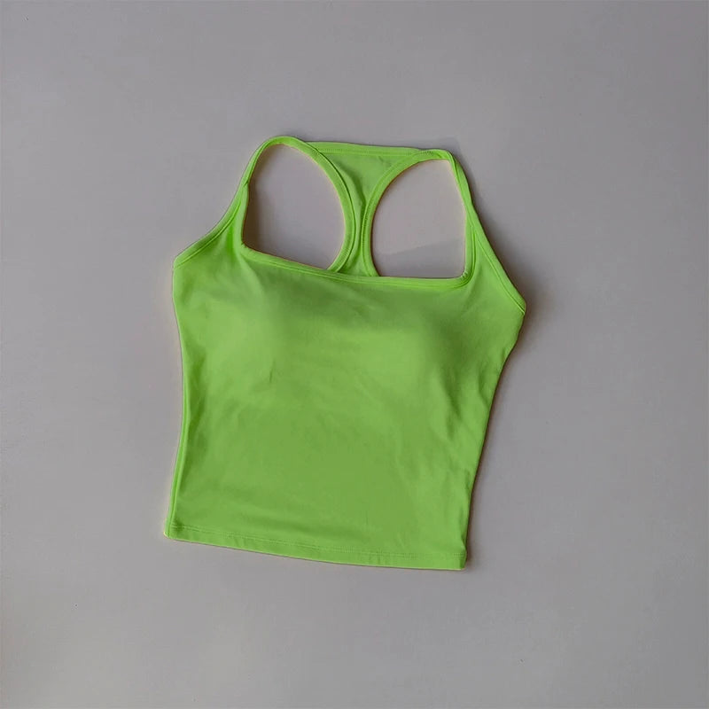 Women's Pilates Tank Top Push-Up Sports Bra Hollow Breathable Fitness Bras Gym Yoga Vest Sexy Running Tops Sportswear