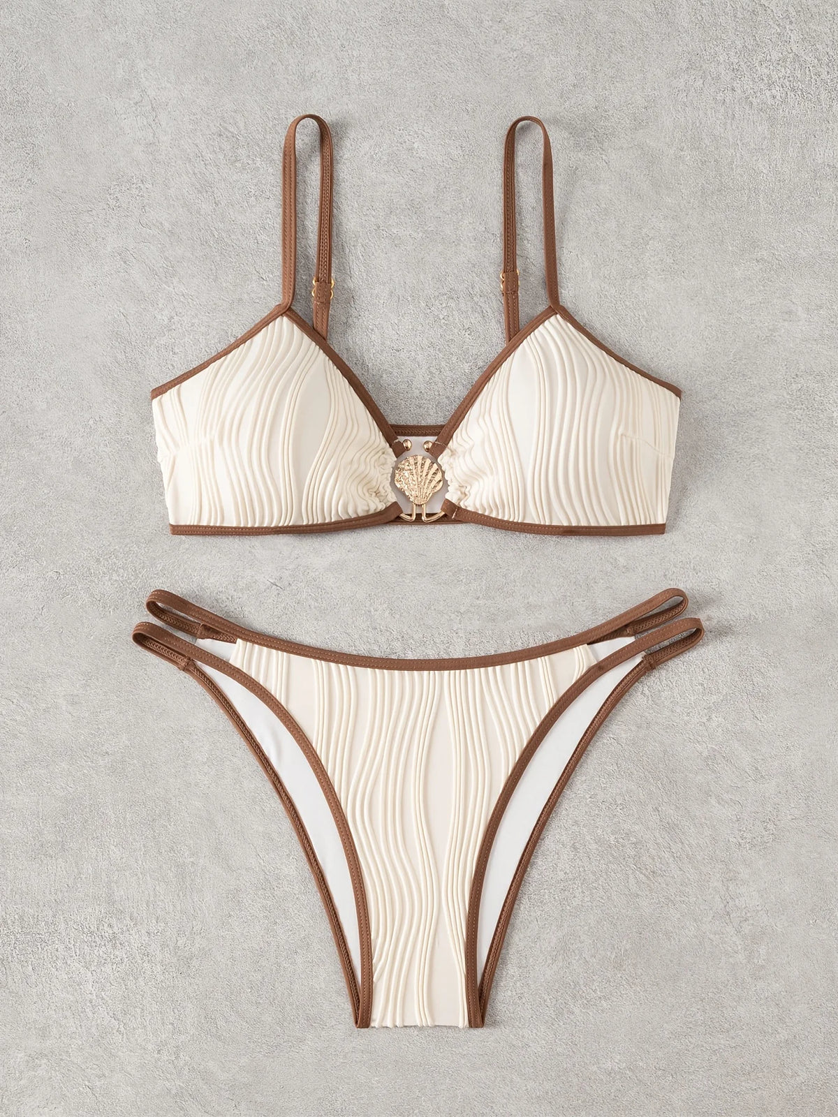 ZTVitality Mid Waist Bikini Women Swimsuit Two-Piece Bathing Suit 2026 New Padded Bra Push Up Swimwear Summer Beachwear Biquini