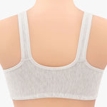 Women's Bra Wire-Free Front Closure Solid Color Full Coverage Fixed Cups More Considerate for Middle-Aged And Elderly Individual