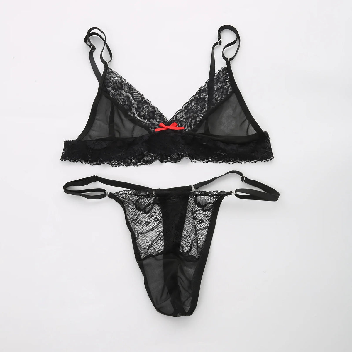 European and American men's sexy lace bra and panties temptation suit transvestite suit