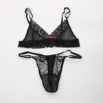 European and American men's sexy lace bra and panties temptation suit transvestite suit