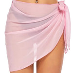 Women Bikini Cover-Ups Skirts Printed Chiffon Swimwear Pareo Scarf Swimsuits Cover-Ups Wrap Kaftan Sarong Beach Short Sexy Skirt