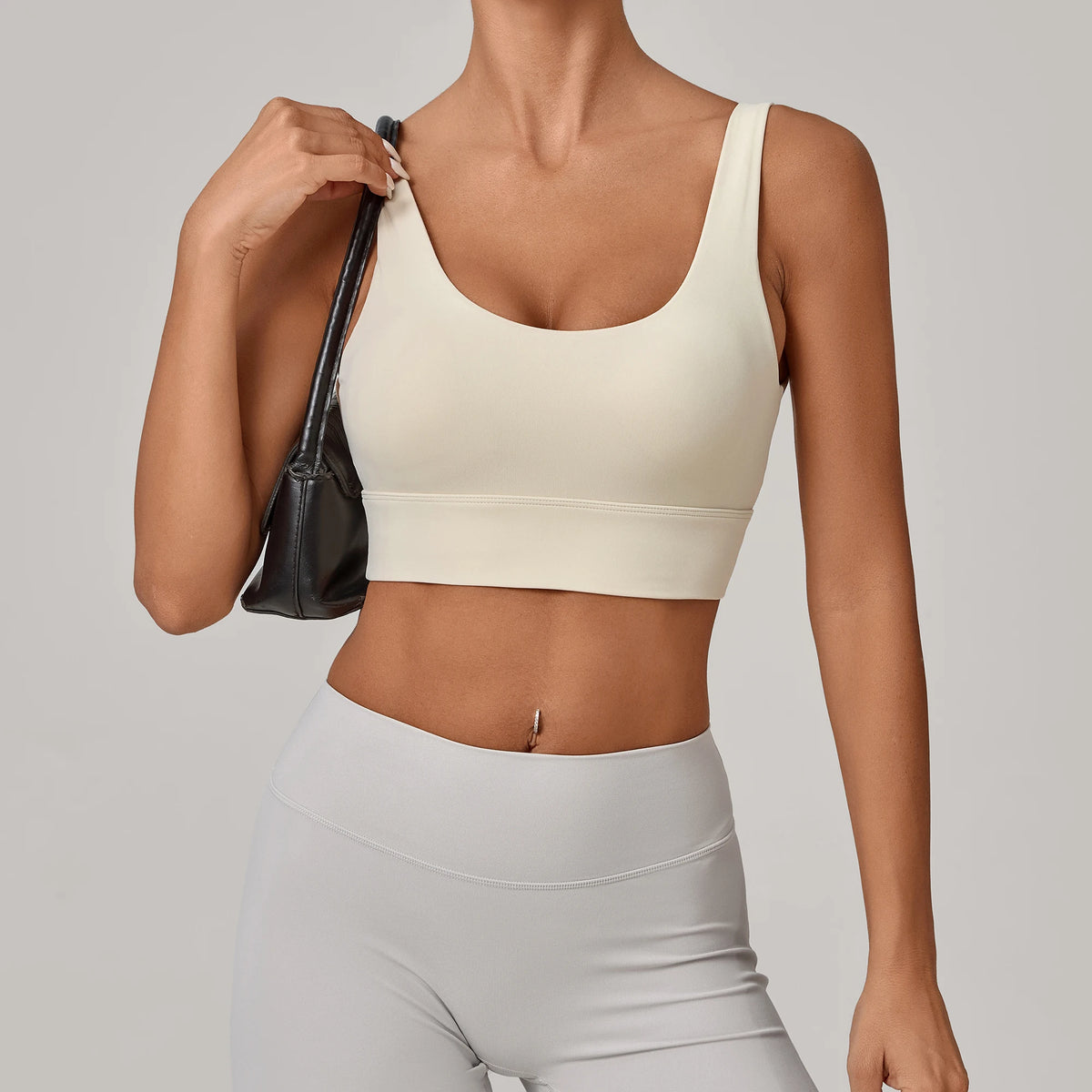 Running Sports Bra Women High Support Open Back Yoga Breathable Slim Fit Fitness Pilates Tank Top With Removable Pads