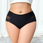 1pc Plus Size 1-4XL Sexy Women's Mid-rise Panties Patchwork Floral Female Underpants Lingerie Breathable Comfortable Lady Briefs
