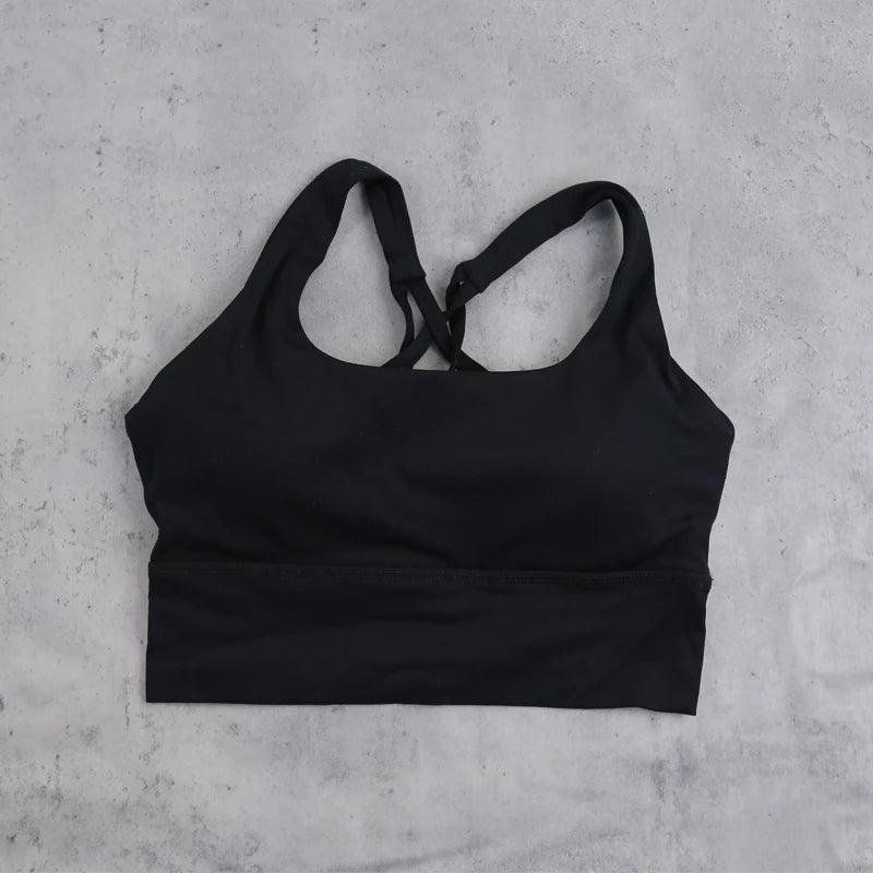 DIAS FIT JOY Yoga bra Naked feel cross back sports bra yoga clothes women's Cycling running fitness top