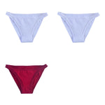 3Pcs/Set Women's Cotton Low-Rise Briefs with Mesh Side Panels Brazilian Panties Sexy Lingerie Comfy Breathable Underwear M-XL