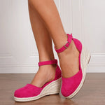 15 Colors Big Size 43 Summer Bohemian Espadrilles Sandals Women Beach Vacation Shoes Comfy Walk High Heels Wedges Sandals