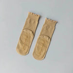 Women's Mid-Tube Cotton Yoga Sports Socks Summer Non-Slip Solid Color Breathable Anti-Fungus Fitness Edge Pure Cotton Socks