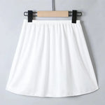 Summer Women's Intimates Casual Mini Lined Skirts Elastic Slips Underskirt Ladies Basic Half Petticoat Intimates Sleepwear
