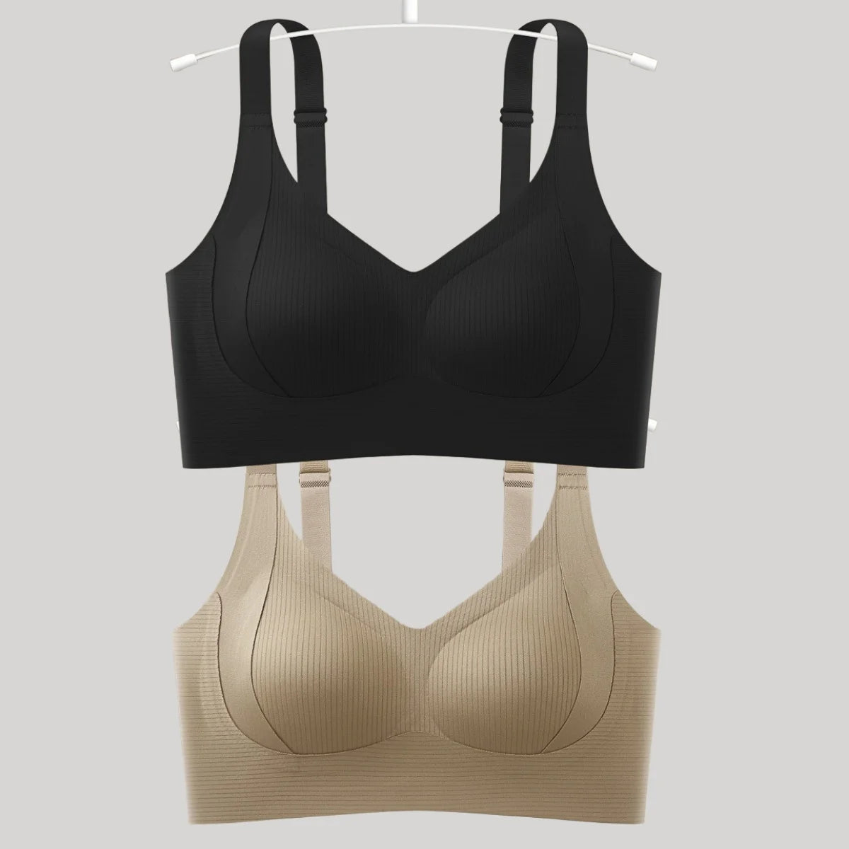 2Pcs/Set Plus Size Padded Bras For Women Push-Up Bra Wide Straps Seamless Underwear Non-wire Bra Female Comfy Intimates M-4XL