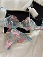 Pure Desire French Lace Bra Set Rose Embroidery Minimizer Wireless Comfort Support Full Bust Anti Sagging Breathable No Show USA