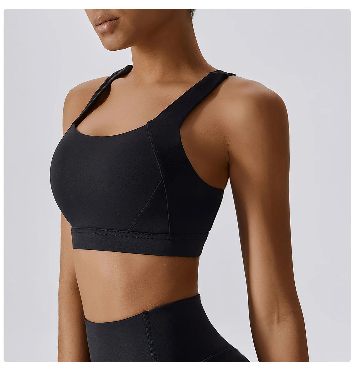Crossed Shoulder Strap Yoga Bra Chest Pad Running Sports Bra Gym Top Women Stretch Pull Up Underwear Women Vest Fitness Tank Top