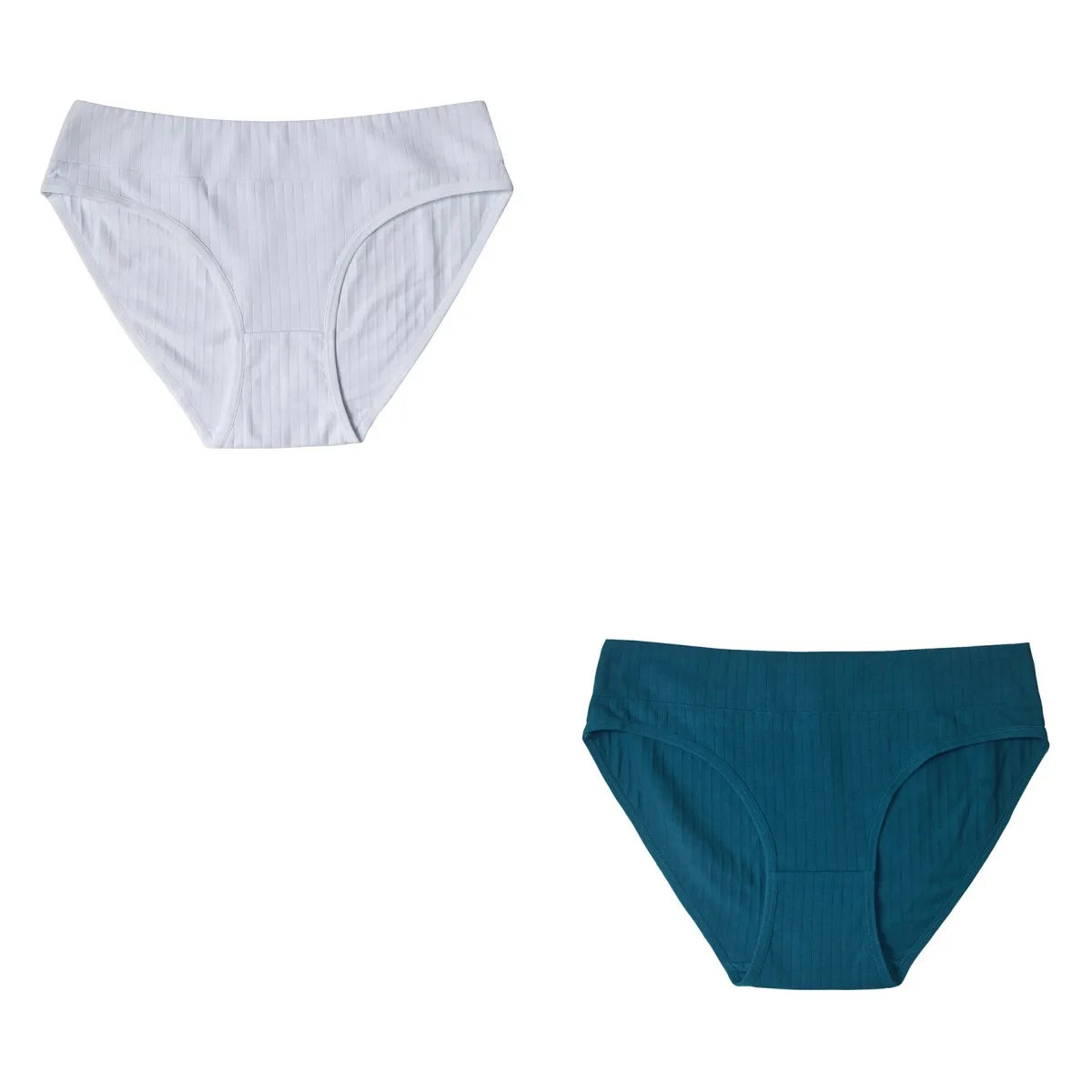 2Pcs/Set Cotton Panties Women Low Rise Underwear Solid Color Comfort Breathable Briefs Sexy Lingerire M-XL Seamless Intimates