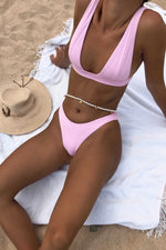 27 Colors Sexy Bikini Women Solid Backless Swimsuit Swimwear Bikinis Set Bathing Suit Beach Bikini Female Maillot De Bain Femme