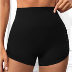 High Waist Women's Yoga Fitness Shorts Tight Fit Abdominal Slimming Lifted Buttocks Three Part Pants Exercise Clothing