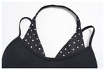 Fake Two-piece Sports Bra Yoga Sets Women Coffee Striped Patchwork Folding High Waist Wide Leg Pants Gym Running Fitness Suits