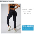 DIAS FIT JOY Nylon Yoga pants buttocks pocket tight pants women's sports fitness pants hip lifting Breathable No T Line