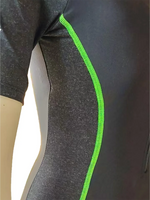 2026 Zipper Short Sleeves Slim Swimsuit Women One Piece Swimwear Female Rush Guard Bathing Swimming Swim Surf Suit Beachwear