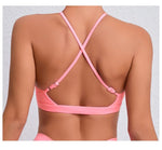 Women's Yoga Bra - Running Cross Back Breathable Naked Feel Sports Fitness Brafor Yoga Running Gym Top