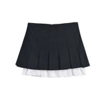 Summer New Leisure Lace Splicing Short Skirt Women Pure Desire Spicy Girl High Waist Hundred Fold A-line Half Length Skirt 7V01