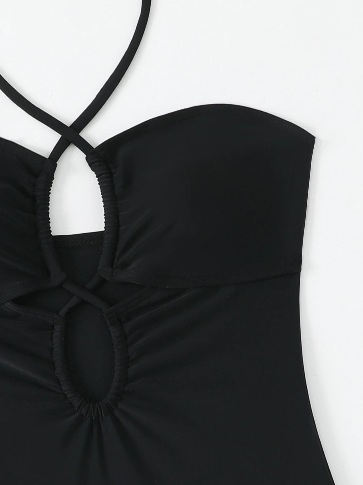 2026 Halter Swimsuit One Piece Solid Hollow Swimwear Women Sexy Bathers Bathing Swimming Swim Suit Female Beachwear
